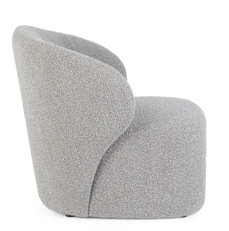 Poltrone E Chaise Longue>Bizzotto POLTRONA EFFETTO BUCLE' GRIGIO - BABILA