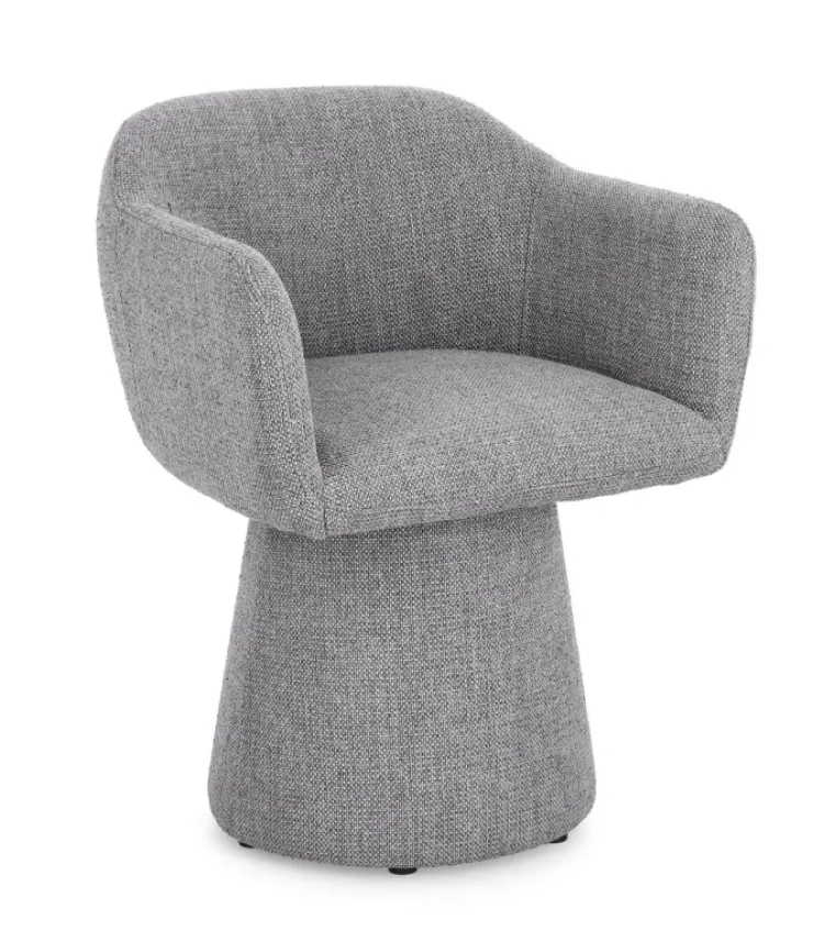 Poltrone E Chaise Longue>Bizzotto POLTRONA GIREVOLE GRIGIO SCURO - LOTTIE