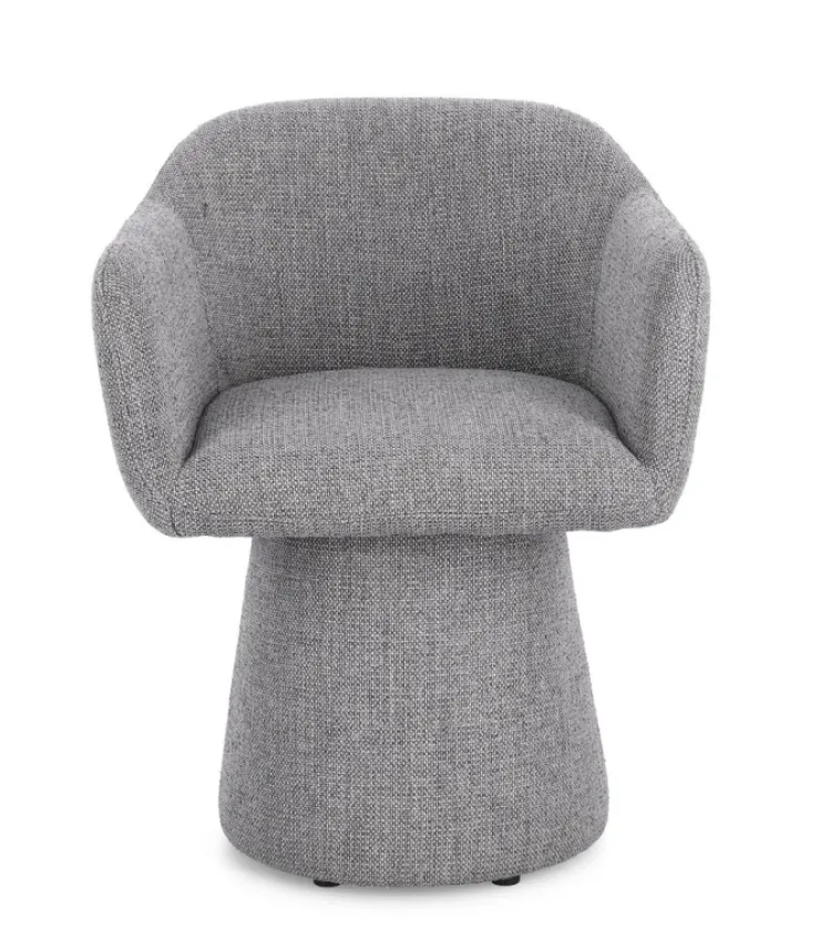 Poltrone E Chaise Longue>Bizzotto POLTRONA GIREVOLE GRIGIO SCURO - LOTTIE