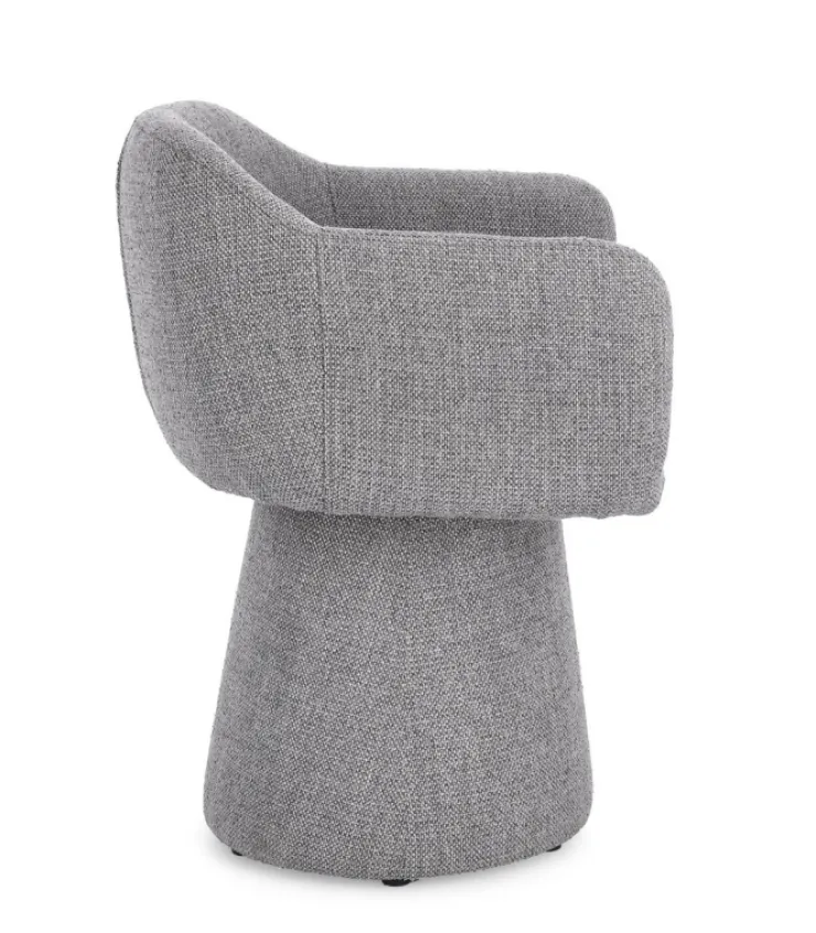 Poltrone E Chaise Longue>Bizzotto POLTRONA GIREVOLE GRIGIO SCURO - LOTTIE