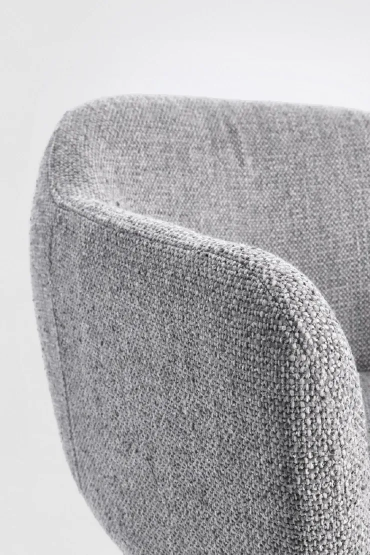 Poltrone E Chaise Longue>Bizzotto POLTRONA GIREVOLE GRIGIO SCURO - LOTTIE