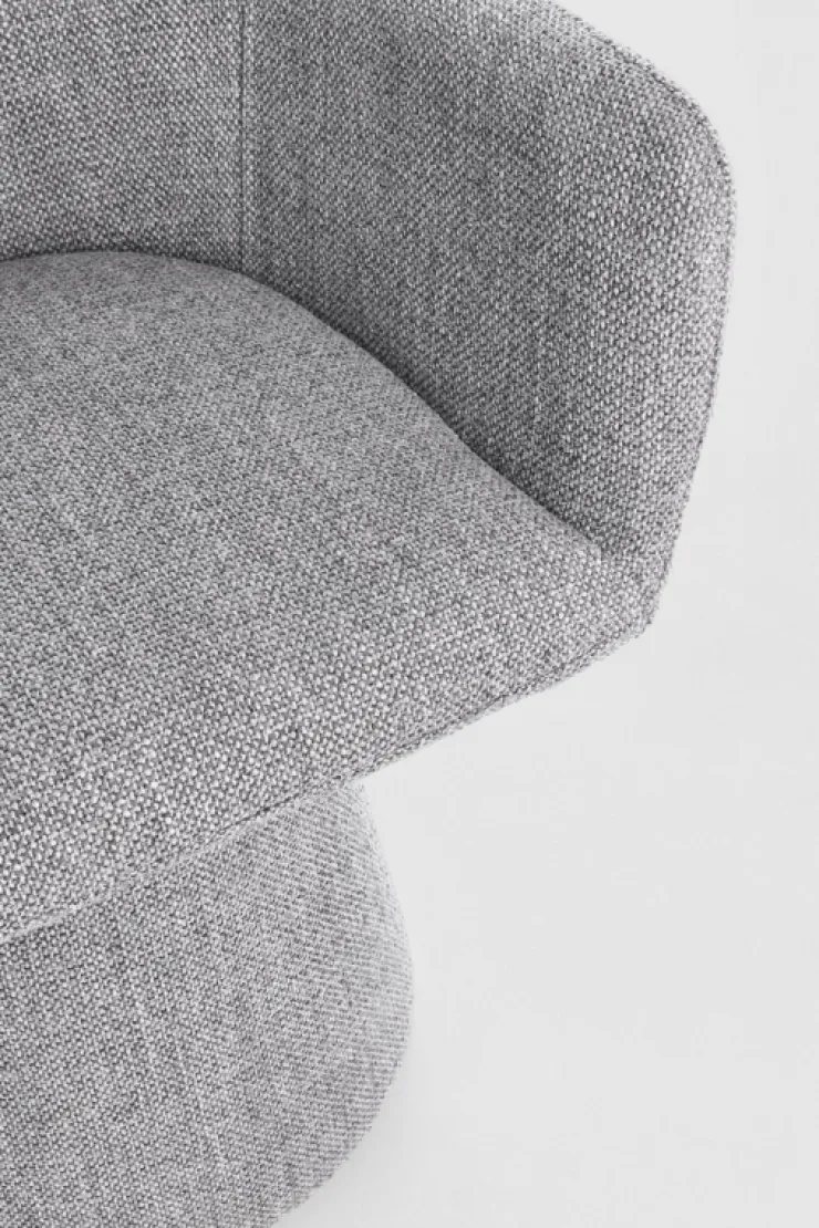 Poltrone E Chaise Longue>Bizzotto POLTRONA GIREVOLE GRIGIO SCURO - LOTTIE