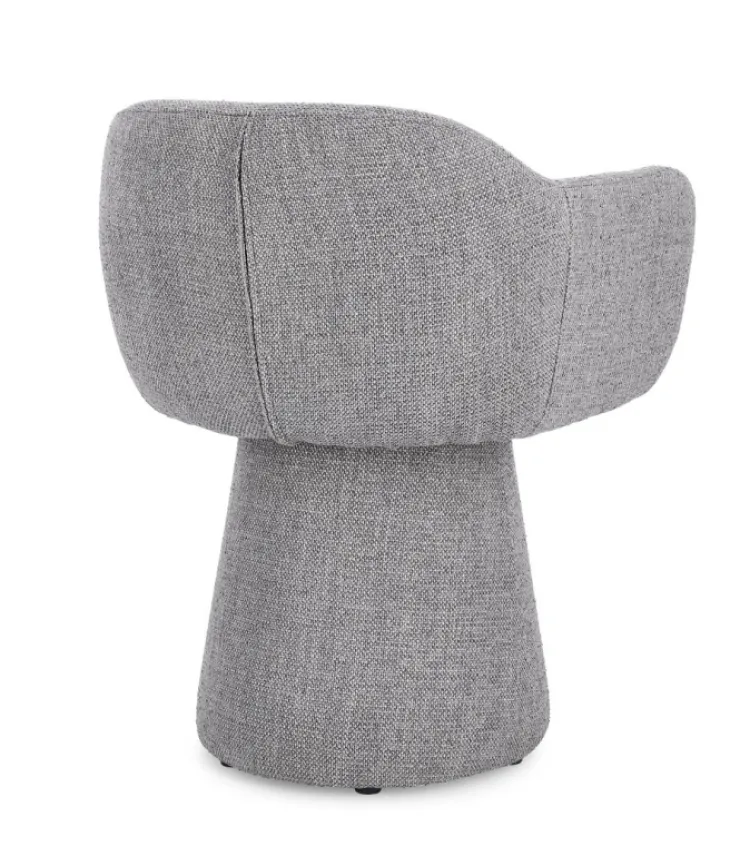Poltrone E Chaise Longue>Bizzotto POLTRONA GIREVOLE GRIGIO SCURO - LOTTIE