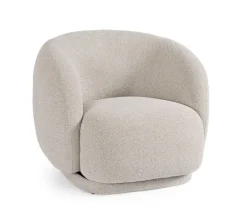 Poltrone E Chaise Longue>Bizzotto POLTRONA GIREVOLE BRITTANY NATURALE