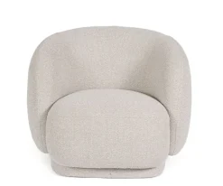 Poltrone E Chaise Longue>Bizzotto POLTRONA GIREVOLE BRITTANY NATURALE