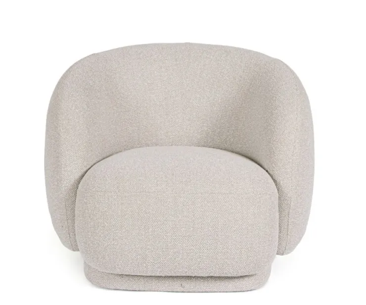 Poltrone E Chaise Longue>Bizzotto POLTRONA GIREVOLE BRITTANY NATURALE