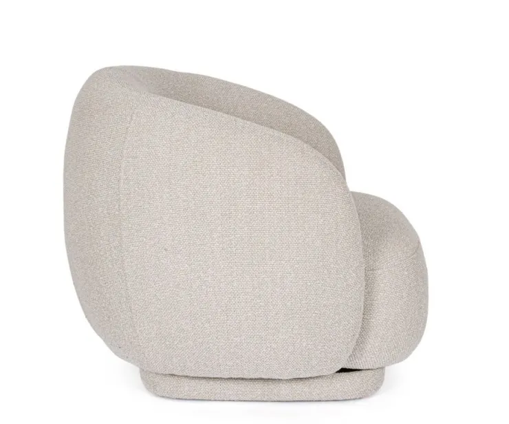 Poltrone E Chaise Longue>Bizzotto POLTRONA GIREVOLE BRITTANY NATURALE