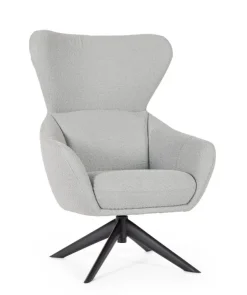 Poltrone E Chaise Longue>Bizzotto POLTRONA GIREVOLE HAILEY GRIGIO