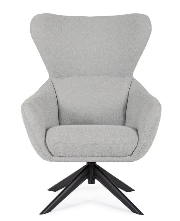 Poltrone E Chaise Longue>Bizzotto POLTRONA GIREVOLE HAILEY GRIGIO