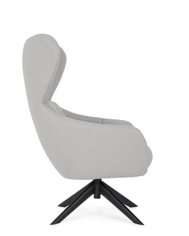 Poltrone E Chaise Longue>Bizzotto POLTRONA GIREVOLE HAILEY GRIGIO