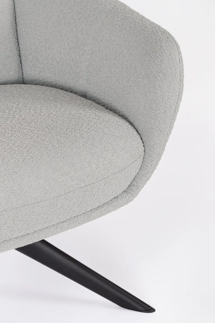 Poltrone E Chaise Longue>Bizzotto POLTRONA GIREVOLE HAILEY GRIGIO