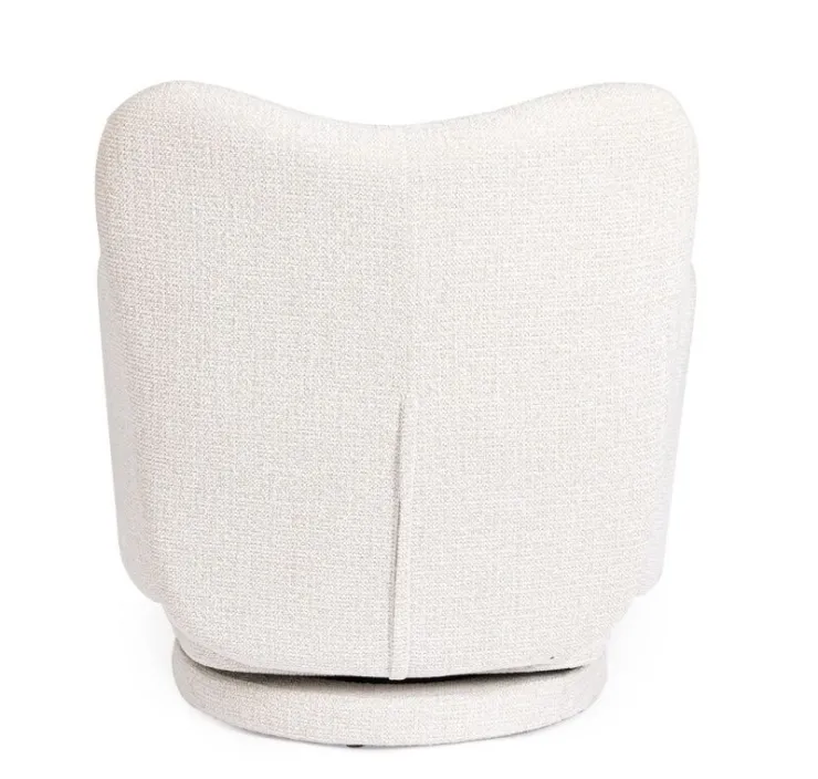 Poltrone E Chaise Longue>Bizzotto POLTRONA GIREVOLE HARPER BIANCO