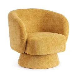 Poltrone E Chaise Longue>Bizzotto POLTRONA GIREVOLE JULIENNE SENAPE