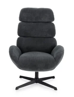 Poltrone E Chaise Longue>Bizzotto POLTRONA GIREVOLE VIOLANTE NERO