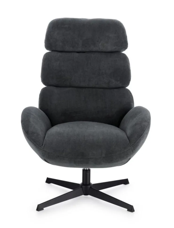 Poltrone E Chaise Longue>Bizzotto POLTRONA GIREVOLE VIOLANTE NERO