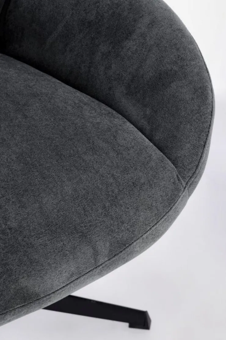 Poltrone E Chaise Longue>Bizzotto POLTRONA GIREVOLE VIOLANTE NERO