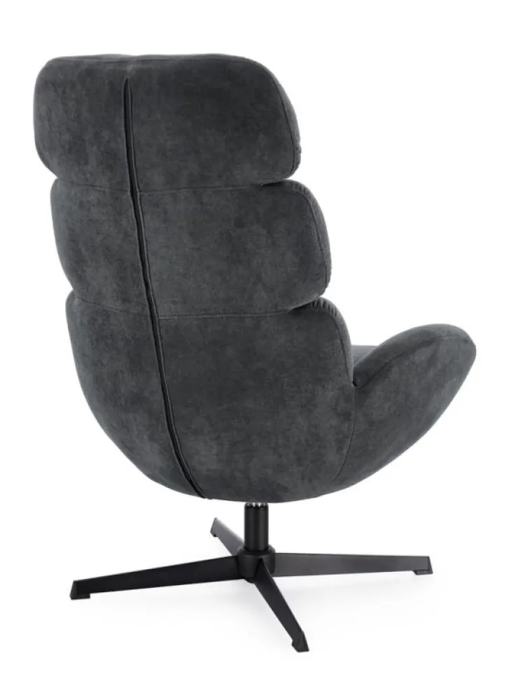 Poltrone E Chaise Longue>Bizzotto POLTRONA GIREVOLE VIOLANTE NERO