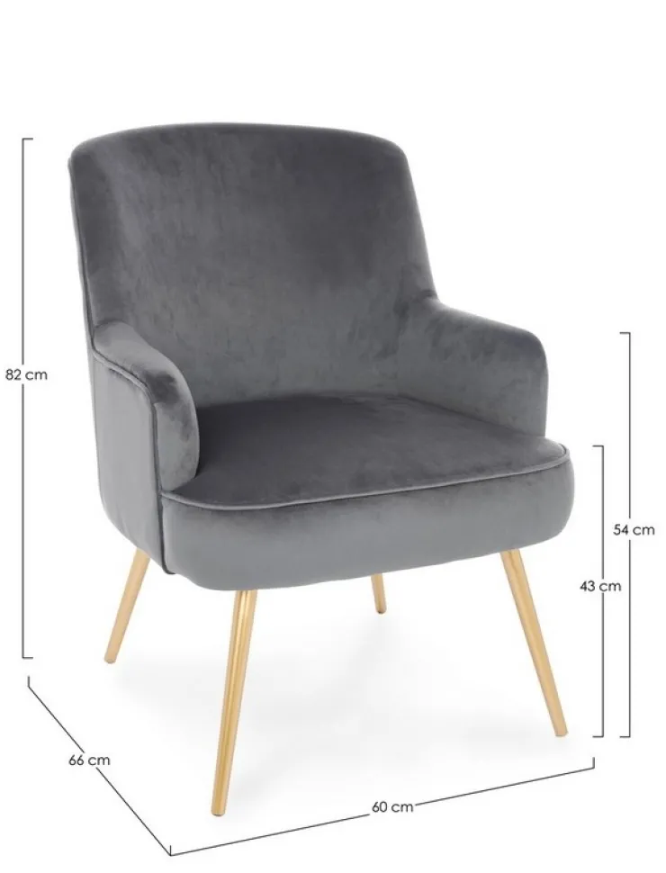 Poltrone E Chaise Longue>Bizzotto POLTRONA GRIGIA - CLELIA