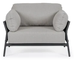 Poltrone>Bizzotto POLTRONA IN ALLUMINIO ANTRACITE QS22/GRAPHITE- PARDIS