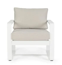 Poltrone>Bizzotto POLTRONA IN ALLUMINIO BIANCO YK11 - MERRIGAN