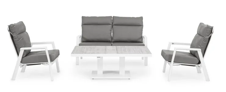 Poltrone>Bizzotto POLTRONA IN ALLUMINIO BIANCO JX11 - KLEDI