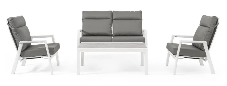 Poltrone>Bizzotto POLTRONA IN ALLUMINIO BIANCO JX11 - KLEDI