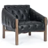 Poltrone E Chaise Longue>Bizzotto POLTRONA IN ECOPELLE NERO - HARRISON