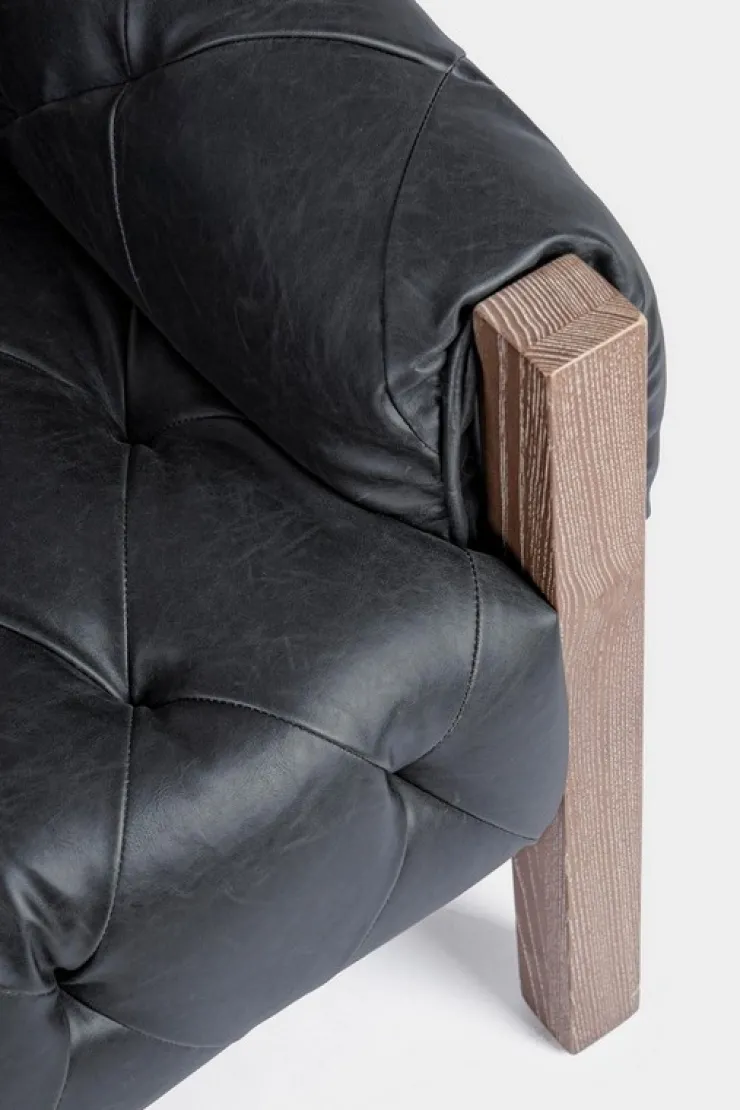Poltrone E Chaise Longue>Bizzotto POLTRONA IN ECOPELLE NERO - HARRISON