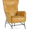 Poltrone E Chaise Longue>Bizzotto POLTRONA IN ECOPELLE SENAPE - NASIRA