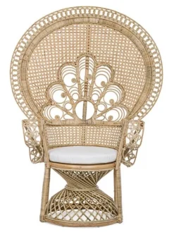 Poltrone E Chaise Longue>Bizzotto POLTRONA IN FIBRE NATURALI SFODERABILE NATURALE - PEACOCK