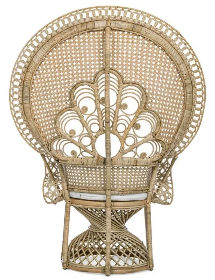 Poltrone E Chaise Longue>Bizzotto POLTRONA IN FIBRE NATURALI SFODERABILE NATURALE - PEACOCK