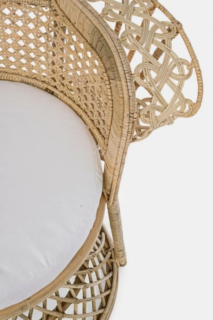 Poltrone E Chaise Longue>Bizzotto POLTRONA IN FIBRE NATURALI SFODERABILE NATURALE - PEACOCK