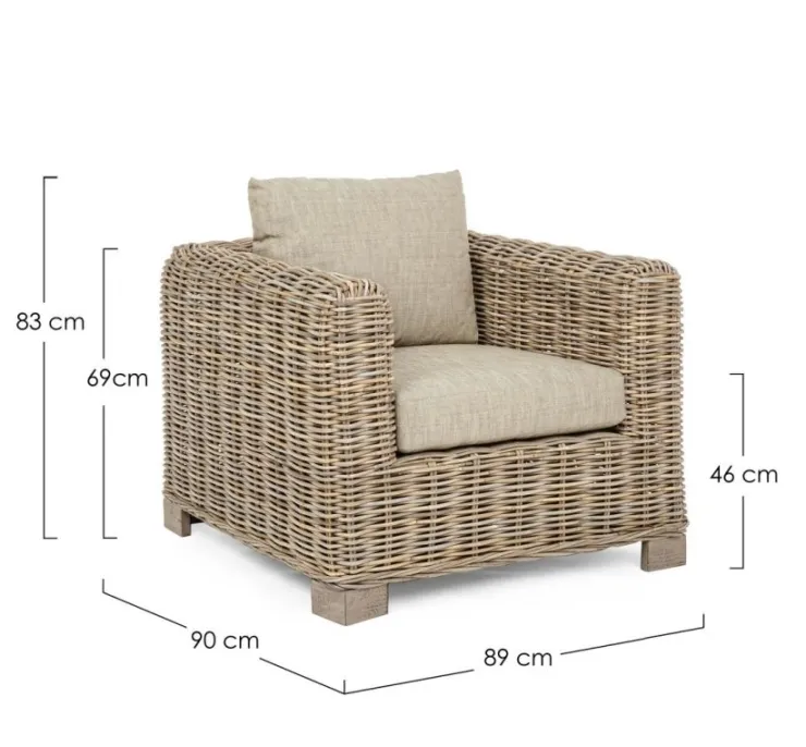 Poltrone E Chaise Longue>Bizzotto POLTRONA IN FIBRE NATURALI - FORTALEZA