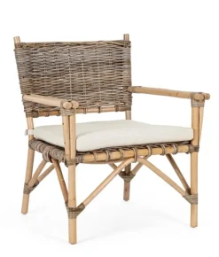 Poltrone E Chaise Longue>Bizzotto POLTRONA IN FIBRE NATURALI CON CUSCINO - TARIFA