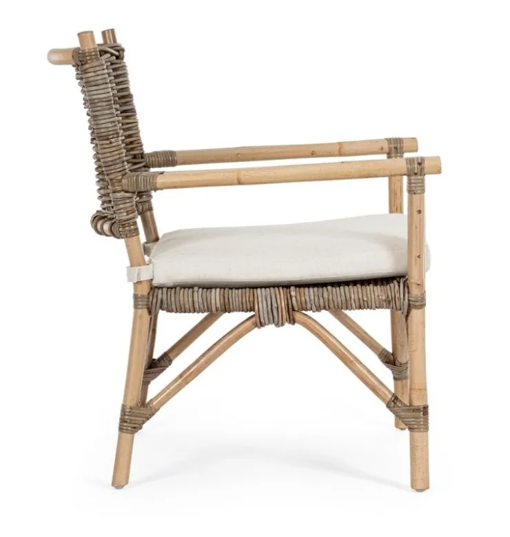Poltrone E Chaise Longue>Bizzotto POLTRONA IN FIBRE NATURALI CON CUSCINO - TARIFA
