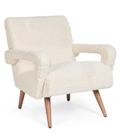 Poltrone E Chaise Longue>Bizzotto POLTRONA IN LEGNO BIANCA - BERNA