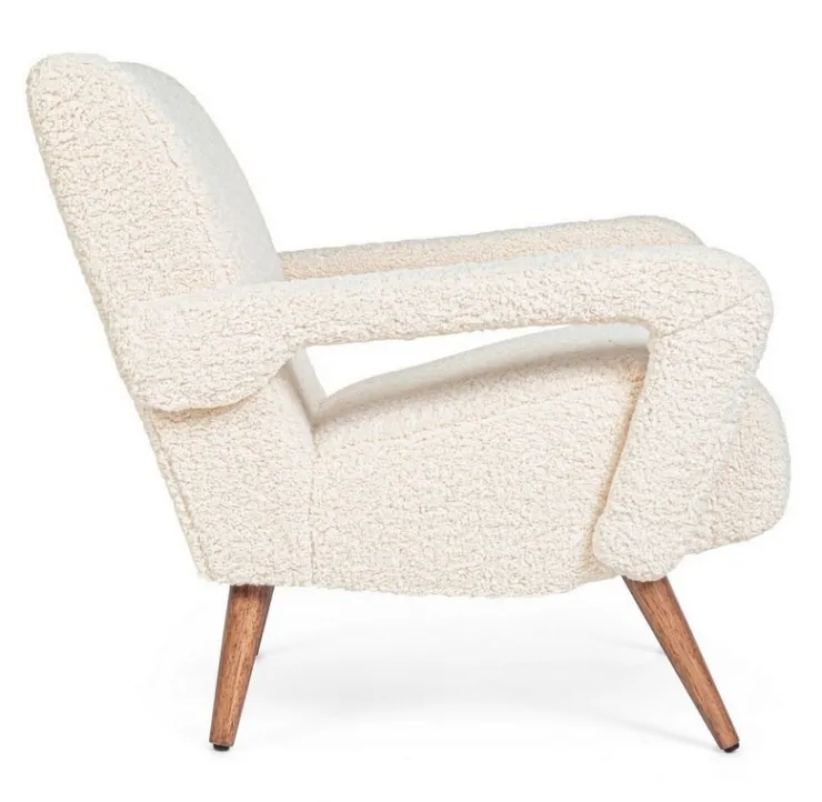 Poltrone E Chaise Longue>Bizzotto POLTRONA IN LEGNO BIANCA - BERNA