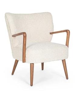 Poltrone E Chaise Longue>Bizzotto POLTRONA IN LEGNO BIANCA - MORITZ