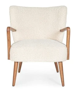 Poltrone E Chaise Longue>Bizzotto POLTRONA IN LEGNO BIANCA - MORITZ