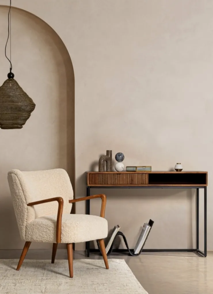 Poltrone E Chaise Longue>Bizzotto POLTRONA IN LEGNO BIANCA - MORITZ