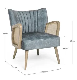 Poltrone E Chaise Longue>Bizzotto POLTRONA IN LEGNO COASTAL - VIRNA