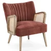 Poltrone E Chaise Longue>Bizzotto POLTRONA IN LEGNO MATTONE - VIRNA