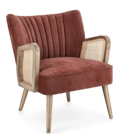 Poltrone E Chaise Longue>Bizzotto POLTRONA IN LEGNO MATTONE - VIRNA