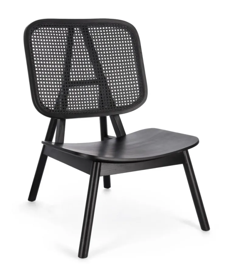 Poltrone E Chaise Longue>Bizzotto POLTRONA IN LEGNO NERO - YVES