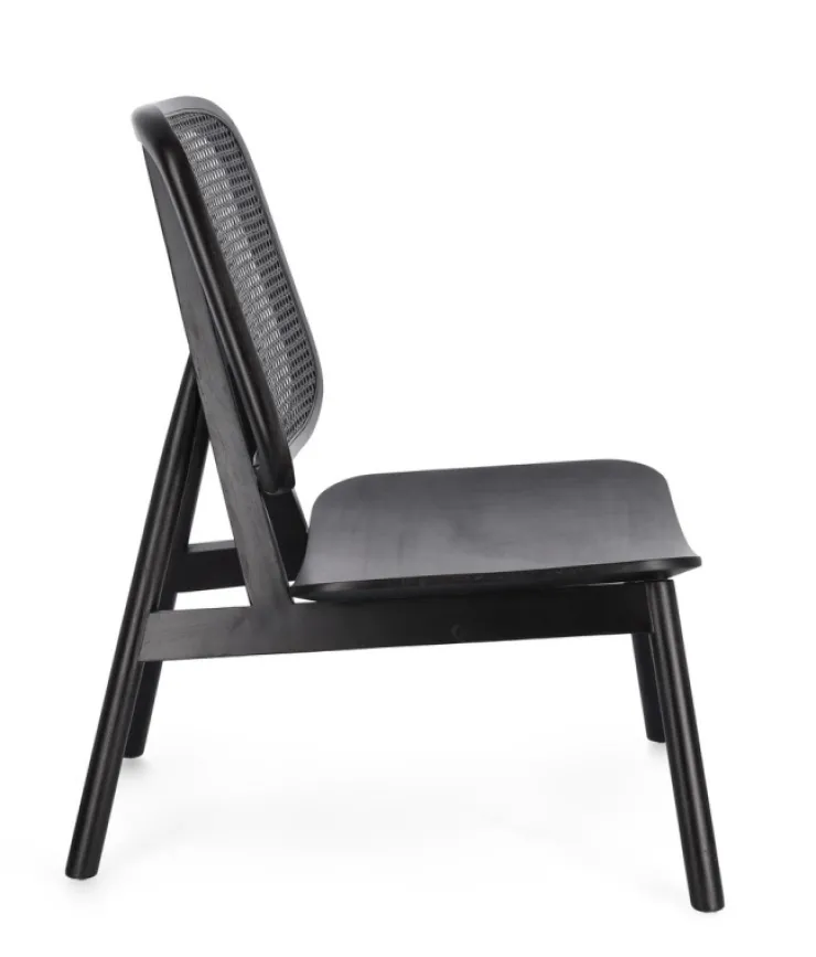 Poltrone E Chaise Longue>Bizzotto POLTRONA IN LEGNO NERO - YVES