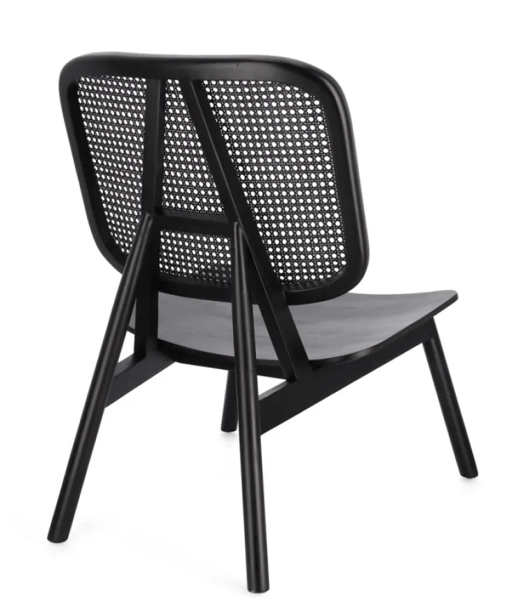 Poltrone E Chaise Longue>Bizzotto POLTRONA IN LEGNO NERO - YVES
