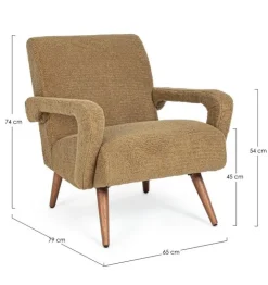 Poltrone E Chaise Longue>Bizzotto POLTRONA IN LEGNO PALM - BERNA