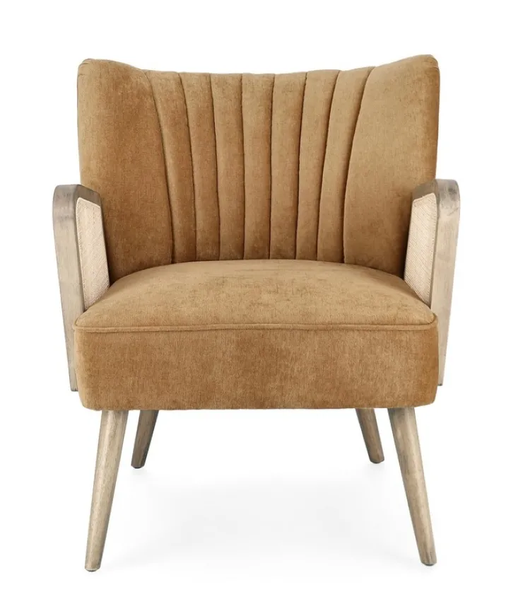 Poltrone E Chaise Longue>Bizzotto POLTRONA IN LEGNO SENAPE - VIRNA