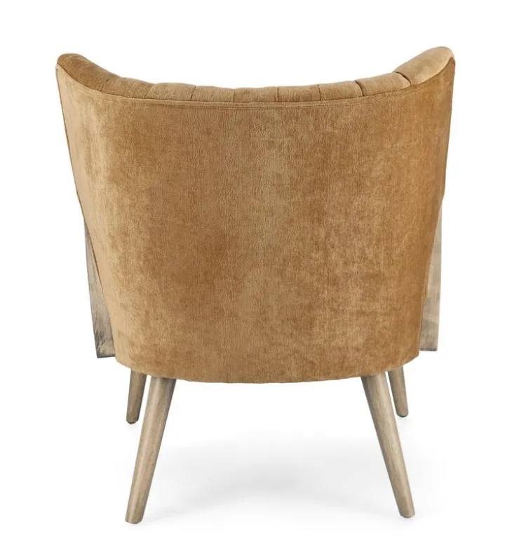 Poltrone E Chaise Longue>Bizzotto POLTRONA IN LEGNO SENAPE - VIRNA