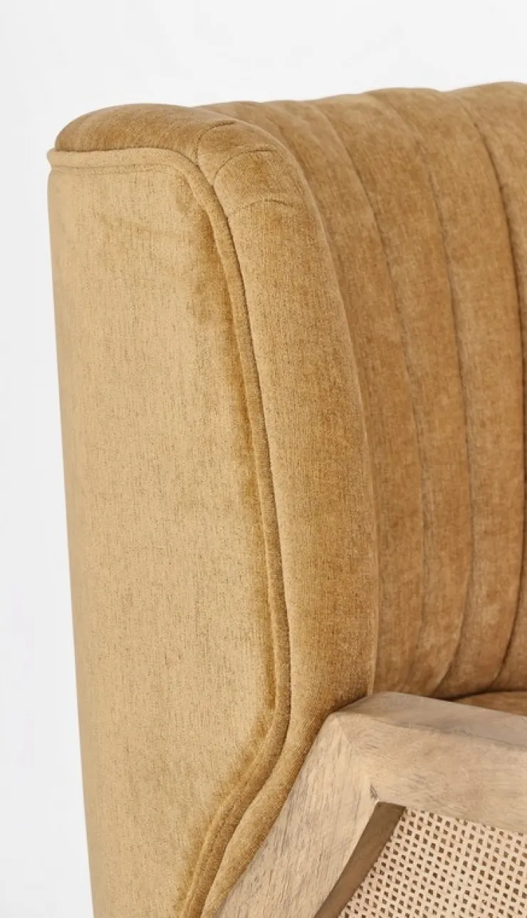 Poltrone E Chaise Longue>Bizzotto POLTRONA IN LEGNO SENAPE - VIRNA